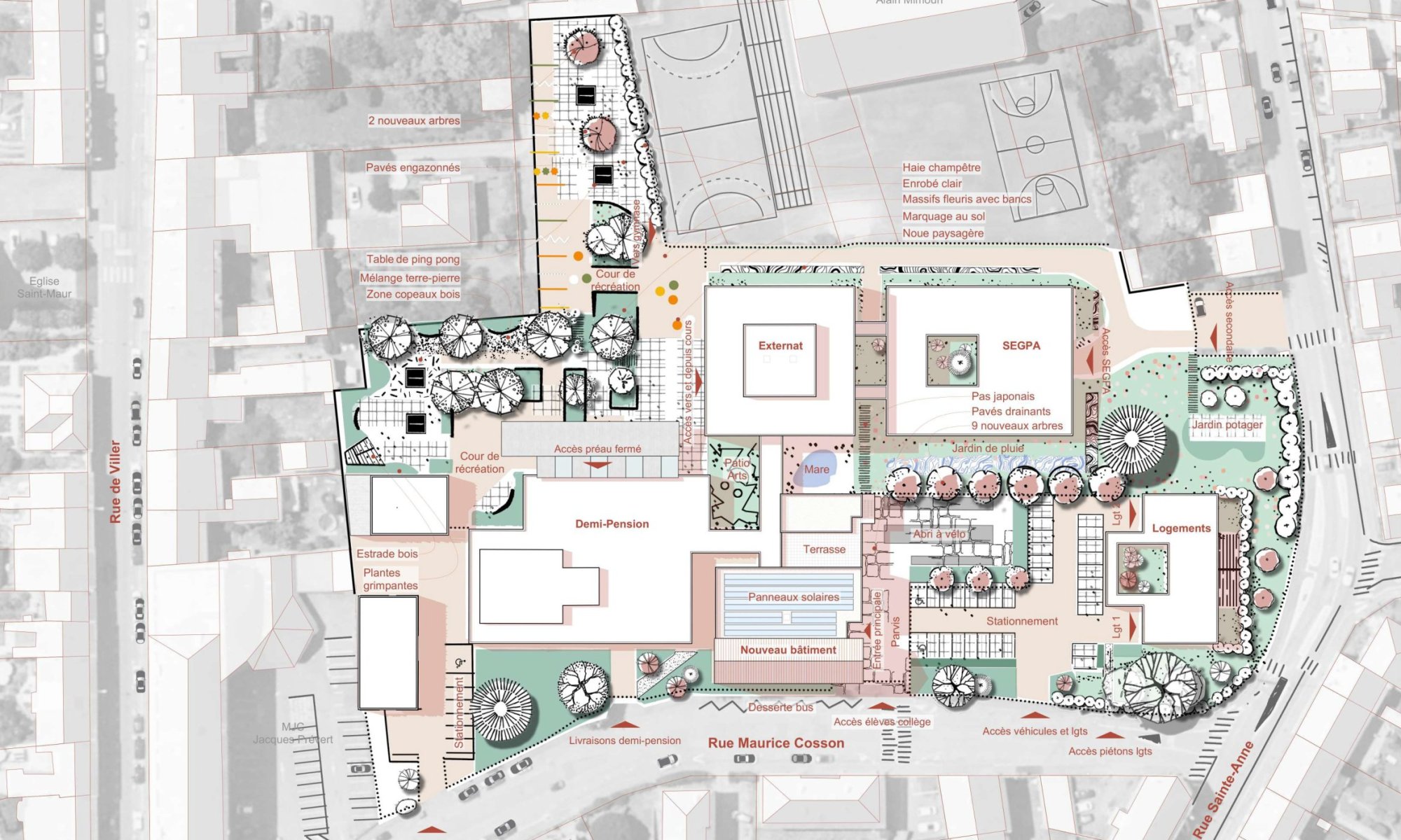 Concours pour l'extension et la resttructuration du collège Ch. Guérin - photo 3