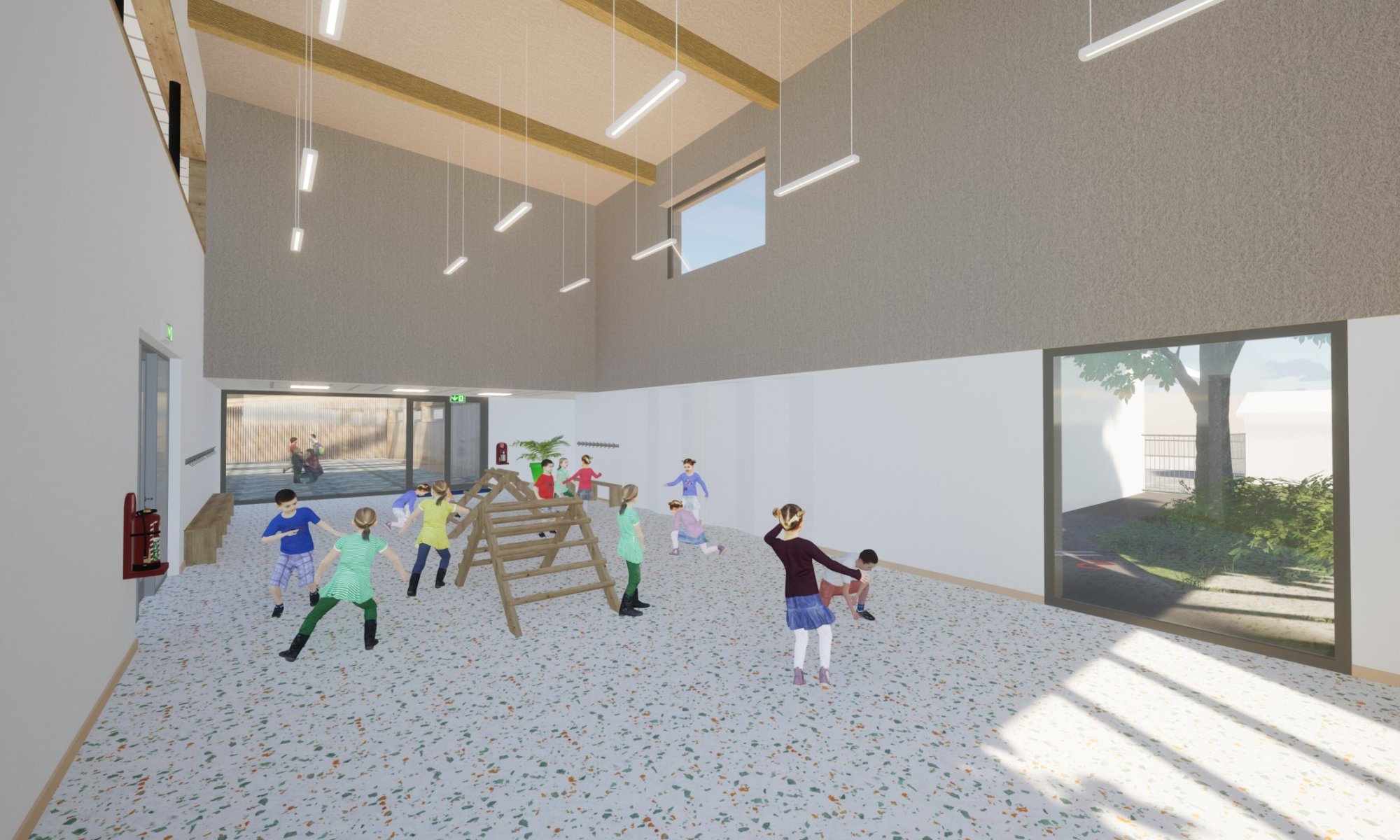 Réhabilitation énergétique, extension pour motricité et préau  du groupe scolaire - photo 2